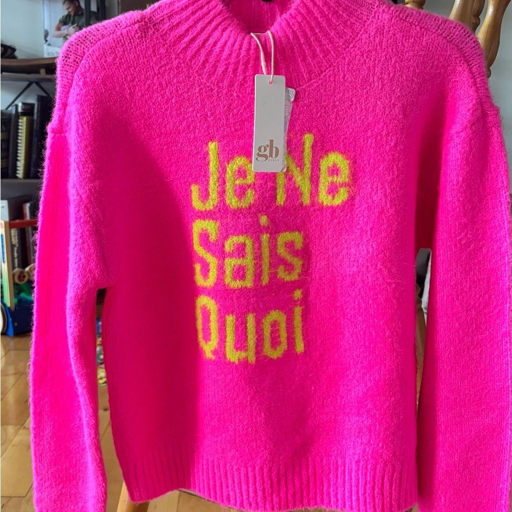 GB Girls Vibrant Pink Turtleneck Sweater